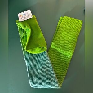 Green and Blue Knit Tie Dyed Leg Warmers